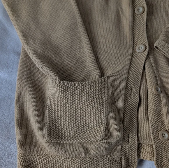Cabela's Beige Women's Cardigan Sweater 100 % Cotton - Picture 3 of 9